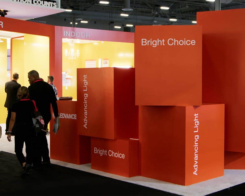 An engaging booth display at Lightfair International